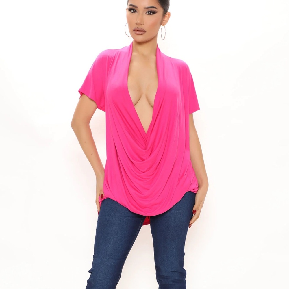Fashion Nova Drape Neck Top